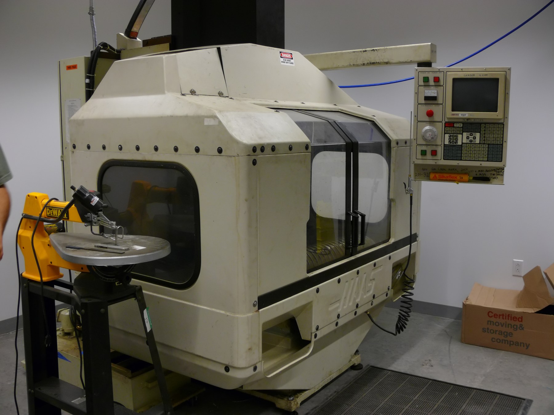 CNC lab floor with industrial machinery